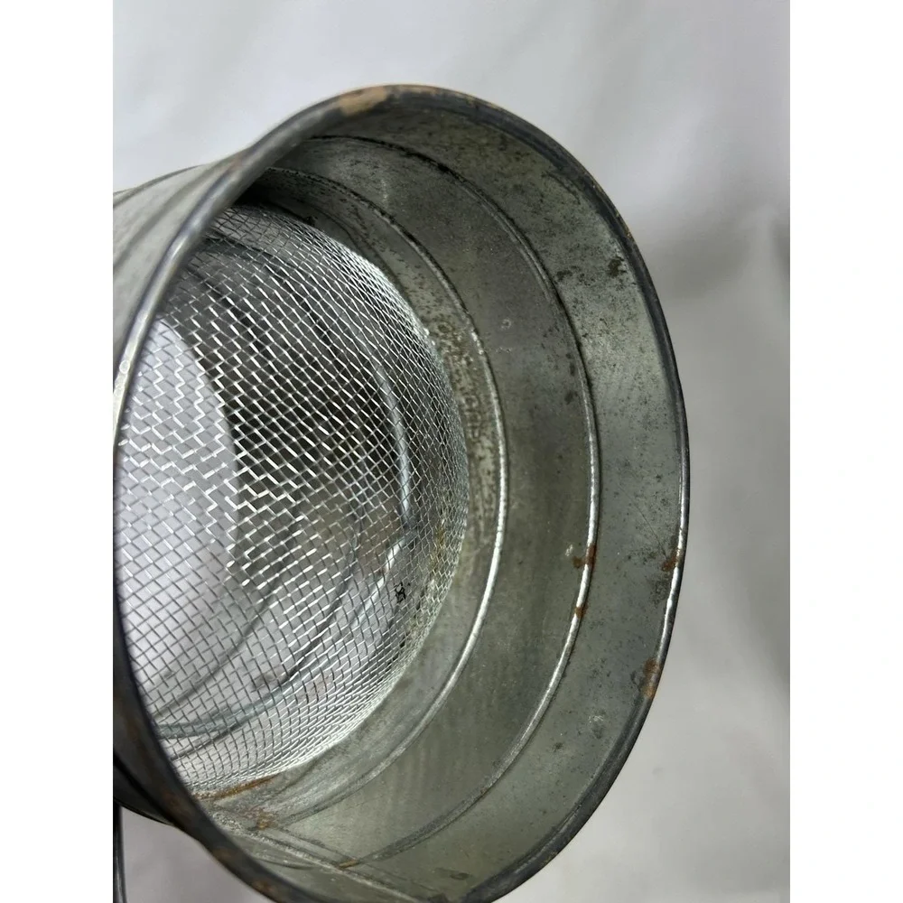 Vintage Stainless Steel 3-Cup Flour Sifter Rotary Hand Crank Sugar Duster